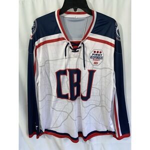 Columbus Blue Jackets Hockey Jersey Mens Large White NHL First Responders Night